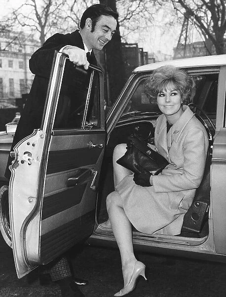 Kim Novak actress and husband Richard Johnson actor leaving London nursing home after