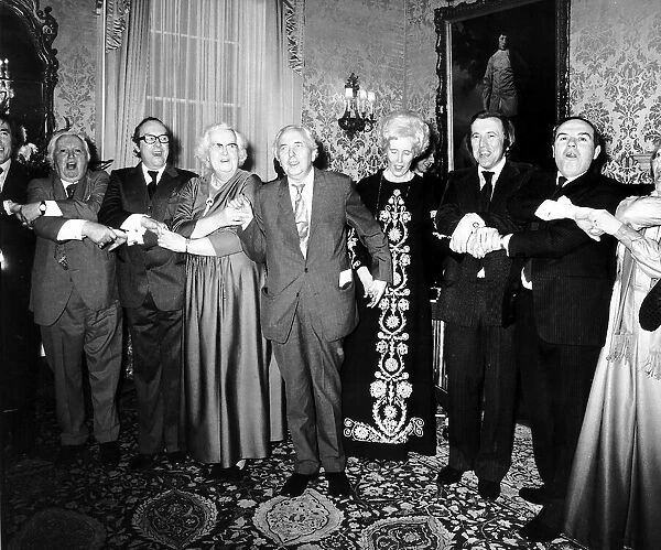 Lady Falkender Ex-Secretary of Harold Wilson at Harold Wilsons Party with celebrities
