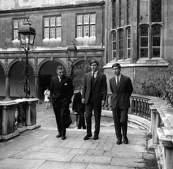 Prince Charles arrives at Trinity College, Cambridge, 1967