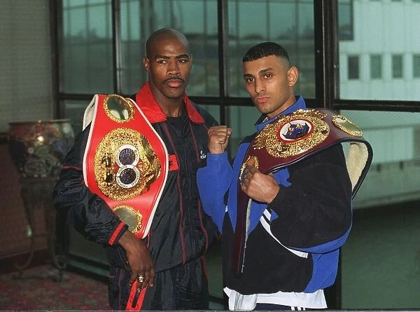 Prince Naseem Hamed And Tom Boom Boom Johnson Who Are To Fight For The Wbo Featherweight