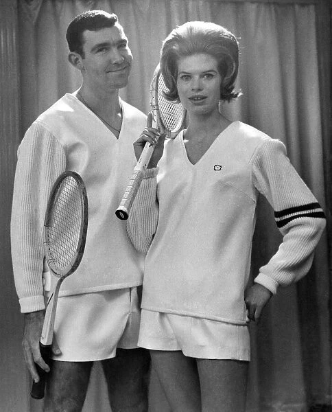 Teddy Tinling Fashions. Wimbledon stars Michael Davies and his wife Ilse made their debut