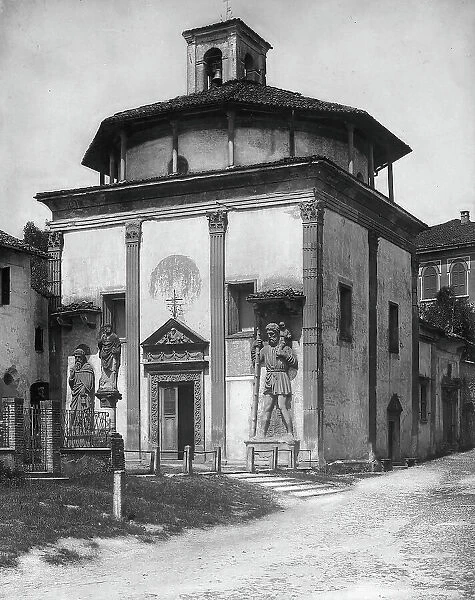 Facade of the Church of Villa or of Corpo di Cristo, Castiglione Olona, Varese