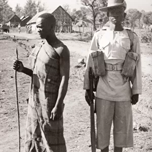 1940s East Africa - army recruits training camp - new recruit