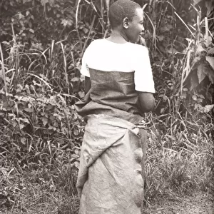 1940s East Africa - Uganda traditional barkcloth dress