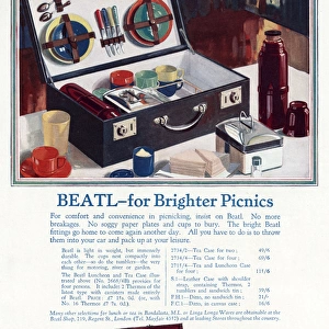 Advert for Beatl picnic basket 1930