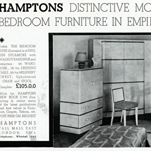 Advert for Hamptons bedroom suite 1935