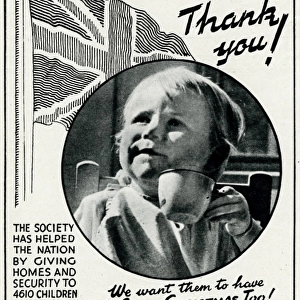 Advert for help of homeless children 1941