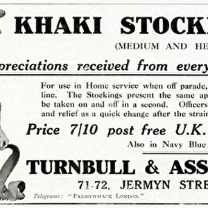 Advert for khaki stocking puttees