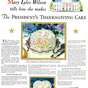 Advert, The Presidents Thanksgiving Cake Advert, The Presidents Thanksgiving Cake