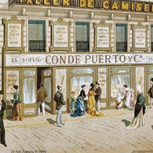 Advertisement of a shop in Barcelona (19th c. )