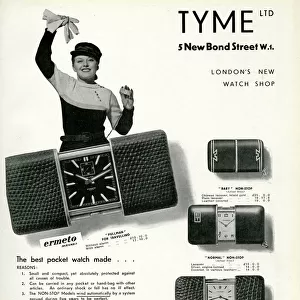 Advert for Tyme, Ermeto Movado ladies pocket watch 1933