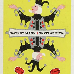 Advert, Watney Mann Red Barrel Beer, playing card joker