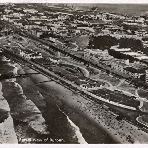 Aerial view of Durban, Natal Province, South Africa