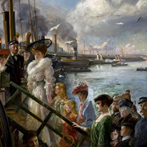 Bangor Boat Right-hand Panel of Triptych shipbuilding in
