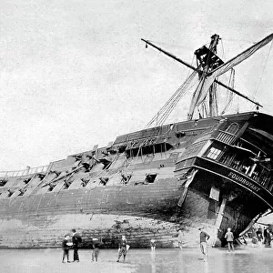 Blackpool Wreck of the HMS Foudroyant in 1897