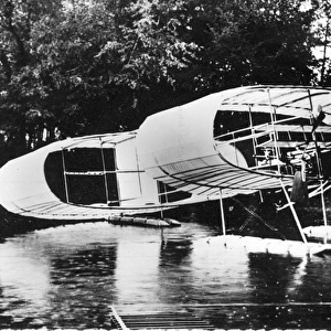 Bleriot III 1906 floatplane on the Lac dEnghien