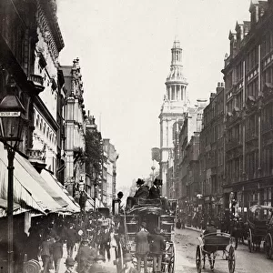 Busy street scene, Cheapside, London