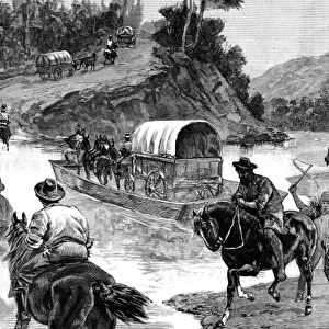 The capture of Jefferson Davis; American Civil War, 1865
