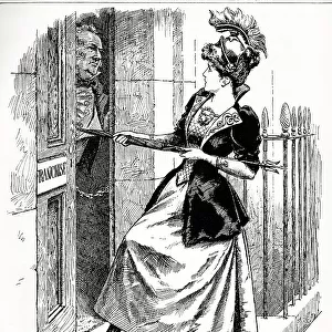 Cartoon, Women's Suffrage - John Bull and Mrs Bull