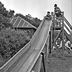 Children on a slide at Bexhill