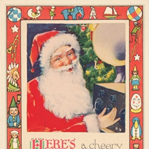 Christmas Santa with radio
