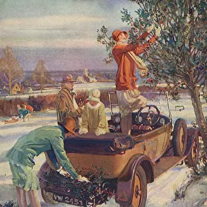 The Day before Christmas: Gathering the Holly by Millar Watt