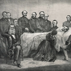 Death bed of Lincoln