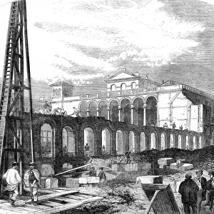 Demolition of Hungerford Market, London, 1862
