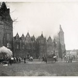 A devastating fire at a British Public School for Boys, which appears to have gutted the