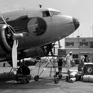 Douglas DC-3 of Eastern-nose close up at Greenville, N