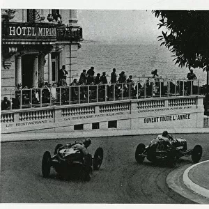 Two drivers on the Monaco Grand Prix circuit
