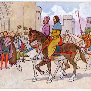 Duke of Hereford leads prisoner King Richard II into London
