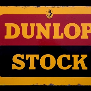Enamel sign for Dunlop Stock