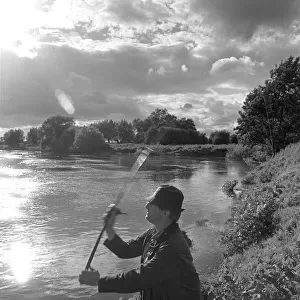 Fly fishing, River Wye, Herefordshire