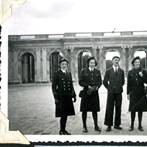 Forces colleagues at Versailles, France, WW2