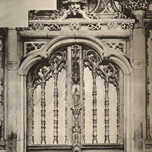 Gate in parish church, Dixmude (Diksmuide), Belgium