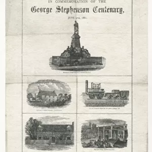 George Stephensons Centenary napkin