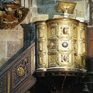 Germany. Aachen Cathedral. Palatine Chapel. Golden Pulpit