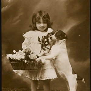 Girl and her Pet Dog