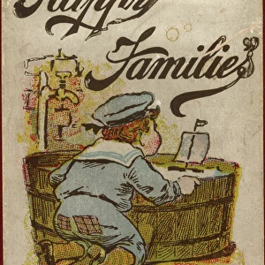 Happy Families Playing Cards - box lid design
