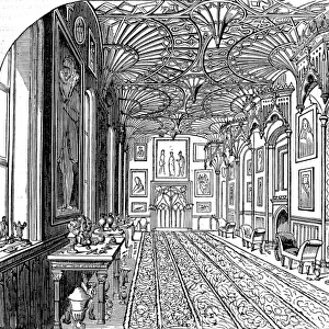 Interior of Strawberry Hill House, London, 1842