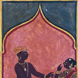 Jewish merchant, 18th c. Hindu art. Miniature Painting
