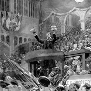 Joseph Chamberlain MP at Bingley Hall, Birmingham, 4th Novem