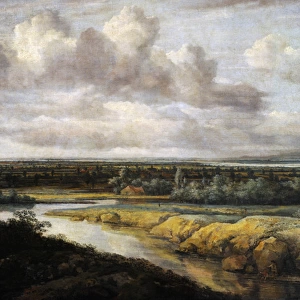 Landscape with a river, 1650-1655, by Philip de Koninck (161