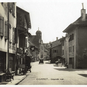 Main street, Coppet, Vaud, Switzerland
