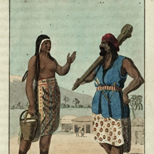 A man and woman of Bahaharana, Africa