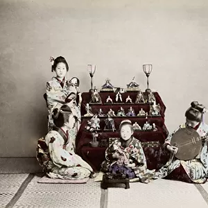 Meiji era Japan: Girls Festival, doll display