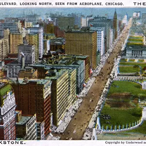 Michigan Boulevard, looking North - Chicago, Illinois, USA
