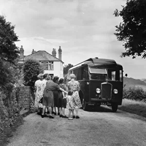 Mobile library in an English village