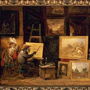 The Monkey Painter, ca. 1660, by David Teniers the Younger